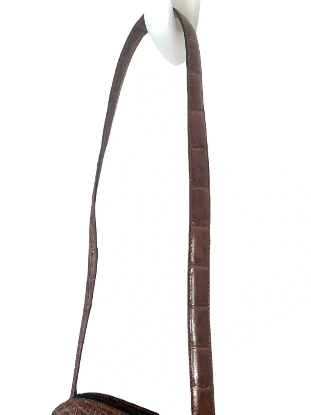 Warm Tan Brown Genuine Ostrich Glazed Brown Alligator Trim Doctor Bag USA Made